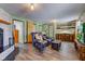 Gathering room with fireplace, built-ins, and media center at 1801 Witt Rd, Lebanon, IN 46052