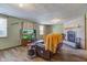 Gathering room with fireplace, recliner, and wood floors at 1801 Witt Rd, Lebanon, IN 46052