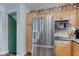 Stainless steel refrigerator in updated kitchen at 1801 Witt Rd, Lebanon, IN 46052