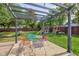 Pergola with patio furniture and string lights at 1801 Witt Rd, Lebanon, IN 46052