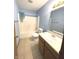 Clean bathroom with tub, shower, toilet and vanity at 621 Meadows Edge Ln, Indianapolis, IN 46217