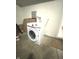 White Samsung Washer and Dryer in garage at 621 Meadows Edge Ln, Indianapolis, IN 46217