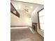 Large living room with vaulted ceiling, fireplace and loft at 621 Meadows Edge Ln, Indianapolis, IN 46217