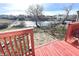 Deck view overlooking a pond and neighboring homes at 621 Meadows Edge Ln, Indianapolis, IN 46217