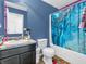Clean bathroom with shower/tub and vanity at 6232 Emerald Springs Dr, Indianapolis, IN 46221