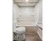 Clean bathroom with shower/tub combo and pedestal sink at 1819 Southeastern Ave, Indianapolis, IN 46201