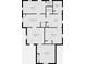 Floorplan showing the layout of the house which includes the kitchen, living room, bedrooms, and bathrooms at 1819 Southeastern Ave, Indianapolis, IN 46201