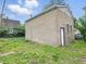 Exterior image of a detached garage made of cinder blocks at 1819 Southeastern Ave, Indianapolis, IN 46201