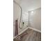 Small laundry room with vinyl flooring and hookups for washer and dryer at 1819 Southeastern Ave, Indianapolis, IN 46201