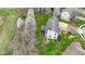 Aerial view of a home with a large backyard and blossoming trees in the spring at 20485 Country Pine Ct, Noblesville, IN 46062
