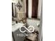 Clean bathroom with a gray vanity and tiled shower at 2714 Baltimore Ave, Indianapolis, IN 46218