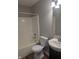 Clean bathroom with shower/tub combo and vanity at 3726 Fetlock Dr, Indianapolis, IN 46227