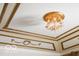 High-end ceiling with gold detailing and a crystal chandelier at 4601 N Legacy Dr, Muncie, IN 47304
