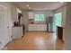 Bright kitchen with stainless steel appliances, white cabinetry, and wood countertops at 4621 E 37Th St, Indianapolis, IN 46218