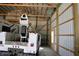The garage with wood-beam construction provides versatile storage space and room for equipment at 5682 N Michigan Rd, Fairland, IN 46126