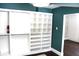 White built-in closet with shelves and rods at 7571 S County Road 825 E, Plainfield, IN 46168