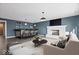 Modern wet bar with seating in finished basement at 10901 Brigantine Dr, Indianapolis, IN 46256