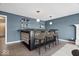Stylish basement bar with geometric tile detail at 10901 Brigantine Dr, Indianapolis, IN 46256