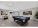 Finished basement game room with pool table at 10901 Brigantine Dr, Indianapolis, IN 46256