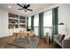 Bright home office featuring built-in shelving and a large workspace at 20027 Old Dock Rd, Westfield, IN 46074