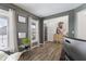 Home office features hardwood floors, large windows, and an open floor plan at 4201 Risen Star Way, Bargersville, IN 46106
