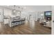 Open kitchen with island and view into Gathering room at 4201 Risen Star Way, Bargersville, IN 46106