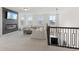 Spacious living room with a modern fireplace and comfortable seating at 4201 Risen Star Way, Bargersville, IN 46106