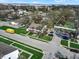 Aerial view of a quiet neighborhood with mature trees and well-maintained streets at 4814 Oakwood Trl, Indianapolis, IN 46268