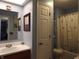 Main bathroom with double vanity and walk-in shower at 7569 Farm View E Cir, Indianapolis, IN 46256