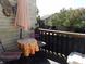 Private deck with table and chairs, offering views of the neighborhood at 7569 Farm View E Cir, Indianapolis, IN 46256