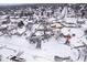 Aerial view of a residential neighborhood in the winter at 7802 Hardwick Pl, Fishers, IN 46038