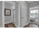 Bathroom with walk-in shower and view of bedroom at 19381 Sumrall Pl, Westfield, IN 46074