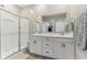 Double vanity bathroom with a large walk-in shower at 3164 W Keepsake Ln, Monrovia, IN 46157