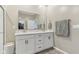 Modern bathroom with double sinks and updated fixtures at 3164 W Keepsake Ln, Monrovia, IN 46157