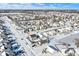 Aerial view of houses in a snow-covered neighborhood at 5632 Wild Horse Dr, Indianapolis, IN 46239