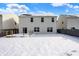 Backyard with deck and snowy ground at 5632 Wild Horse Dr, Indianapolis, IN 46239