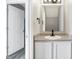 Simple bathroom with a vanity and mirror at 5632 Wild Horse Dr, Indianapolis, IN 46239