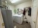 Functional laundry room with washer, dryer and storage at 837 Trotter Ct, Greenwood, IN 46143