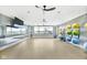 Fitness studio with barre, yoga balls and large screen at 14878 Desert Orchid Dr, Westfield, IN 46074