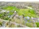 Beautiful aerial view of properties with lush greenery, mature trees, and river access at 2940 Washington St, Columbus, IN 47201