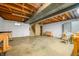 Partially finished basement offering extra space and a staircase at 2940 Washington St, Columbus, IN 47201