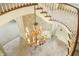 Ornate chandelier in entryway viewed from above at 2940 Washington St, Columbus, IN 47201