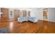 Spacious living room with hardwood floors, fireplace and built-in shelving at 2940 Washington St, Columbus, IN 47201