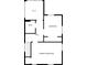 Upper floor plan with primary bedroom, another bedroom, and a bath at 2957 Winthrop Ave, Indianapolis, IN 46205