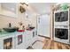Modern bathroom with double vanity and shower at 3264 W Roberts Rd, Trafalgar, IN 46181