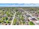 Aerial view of homes and businesses along a well-connected streetscape with city skyline in the distance at 35 S Catherwood Ave, Indianapolis, IN 46219