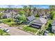 Aerial view of the neighborhood showcasing tree coverage and the variety of homes at 35 S Catherwood Ave, Indianapolis, IN 46219