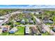 An aerial view of the neighborhood showcasing the surrounding homes and trees at 35 S Catherwood Ave, Indianapolis, IN 46219