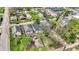 Aerial perspective of a residential area displaying home proximity, backyard layouts, and tree coverage at 35 S Catherwood Ave, Indianapolis, IN 46219