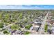 High-angle shot captures a neighborhood and commercial area, showcasing the blend of residential and business spaces at 35 S Catherwood Ave, Indianapolis, IN 46219